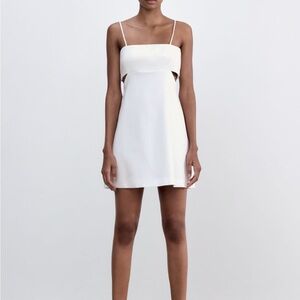 Zara White Cut Out Dress
